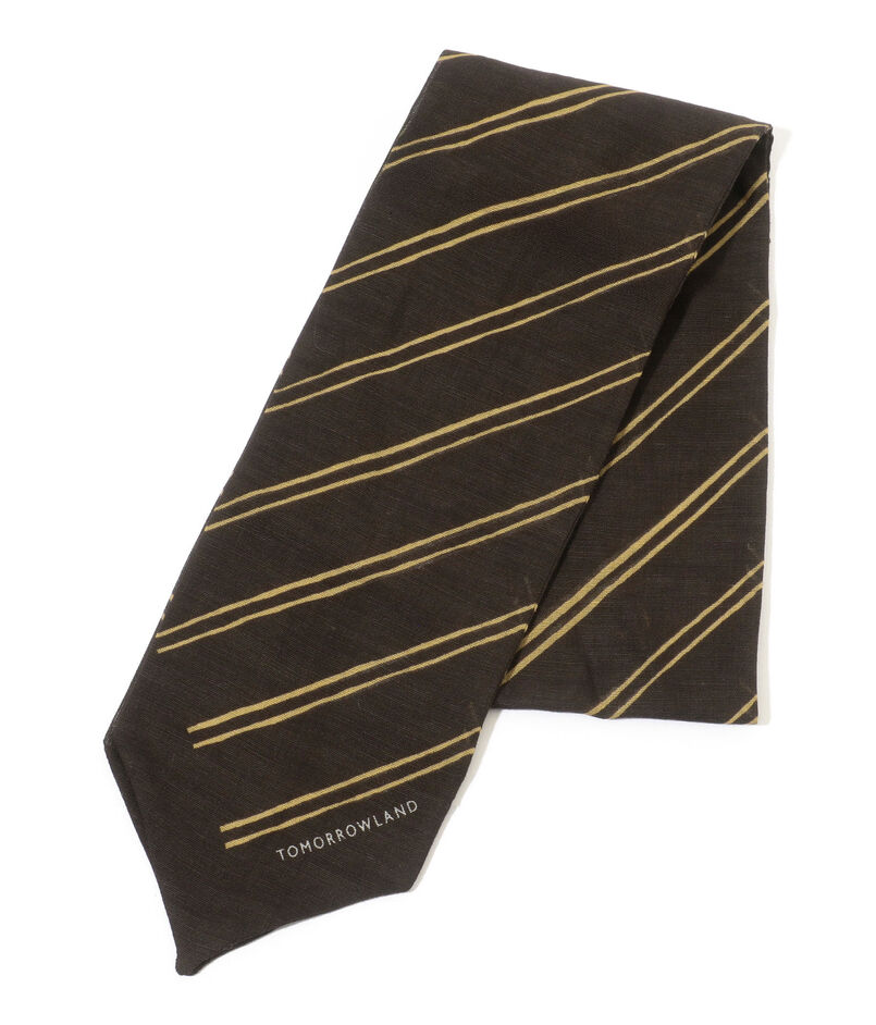 TOMORROWLAND コットンリネンシルク ストライプスカーフ