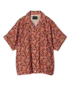【別注】HAVERSACK ATTIRE ペイズリープリント オープンカラーハーフスリーブシャツ