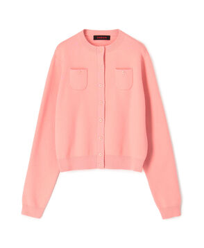 コットンカシミヤ クルーネックカーディガン