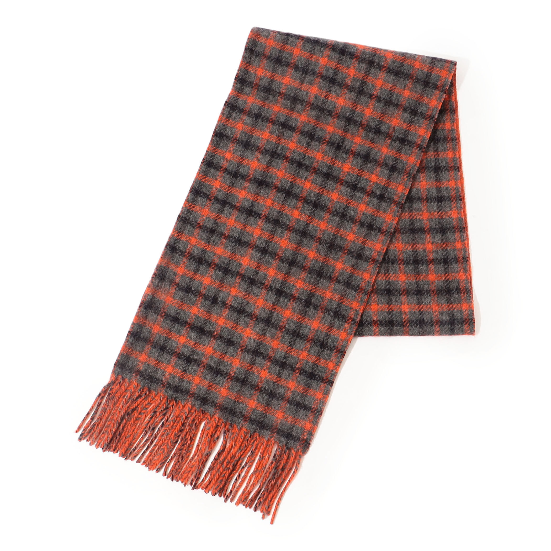 □TOMORROWLAND カシミヤダブルフェイス チェック マフラー