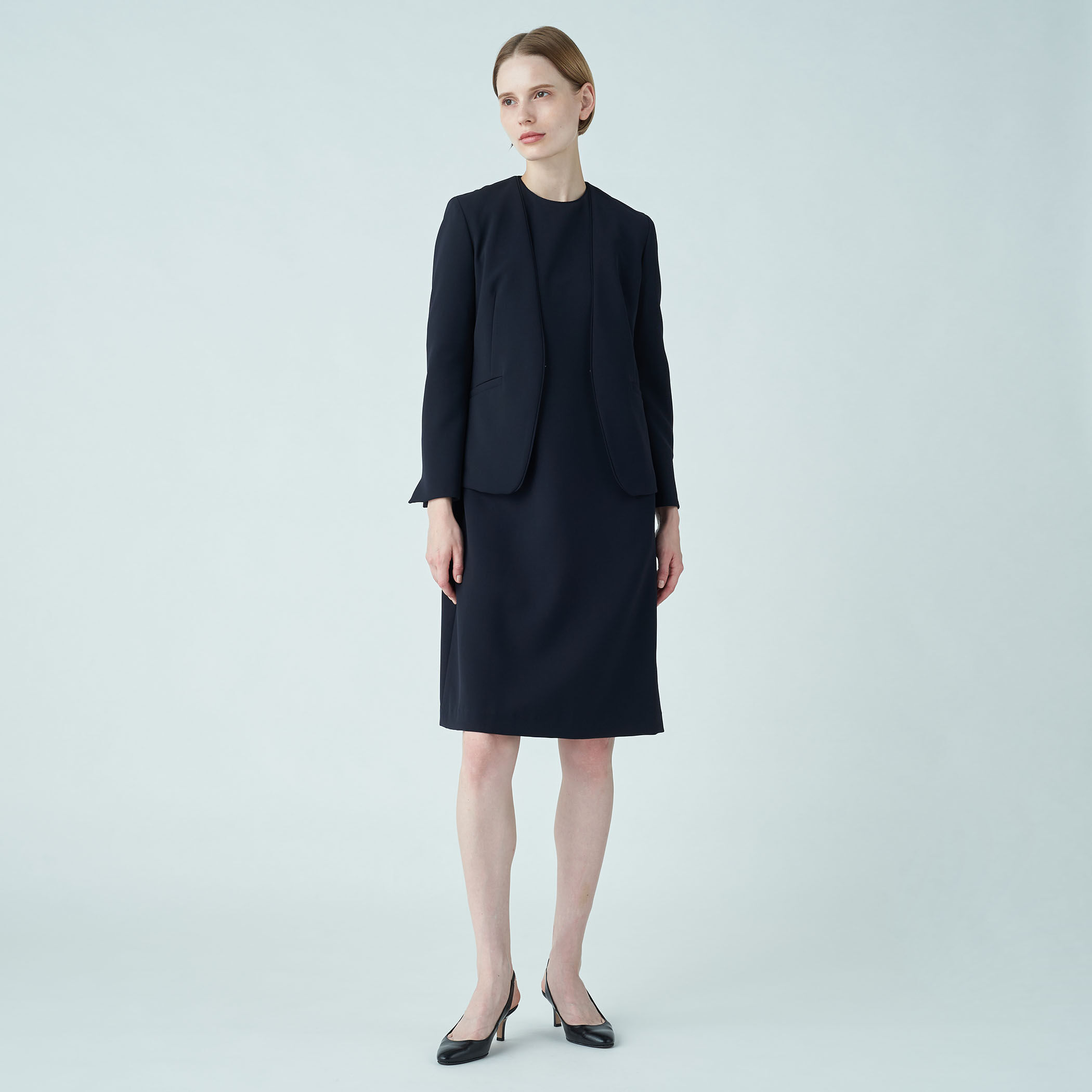 ドライダブルクロス ノーカラージャケット｜トゥモローランド 公式通販