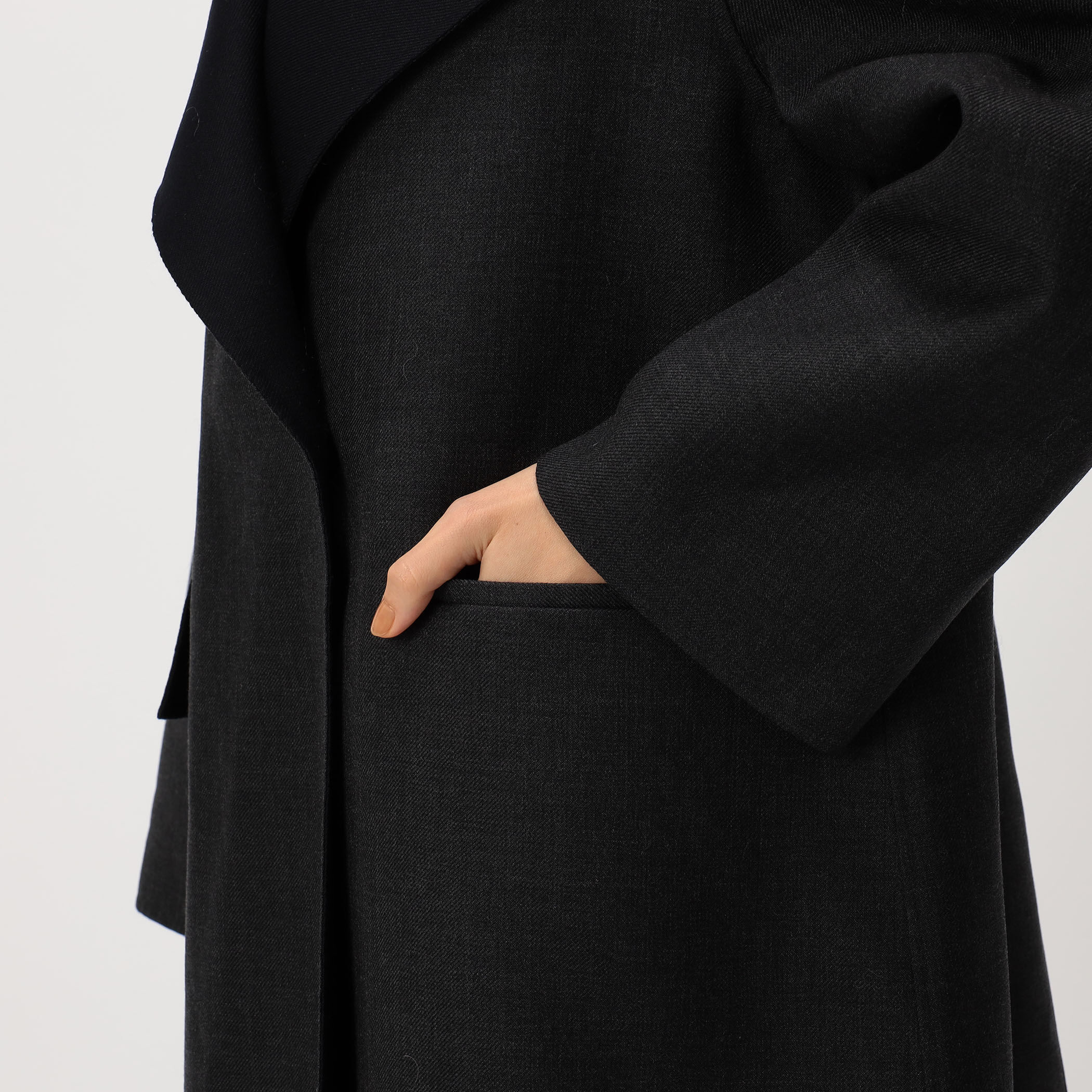 ダブルフェイスツイル オープンカラーコート｜トゥモローランド 公式通販