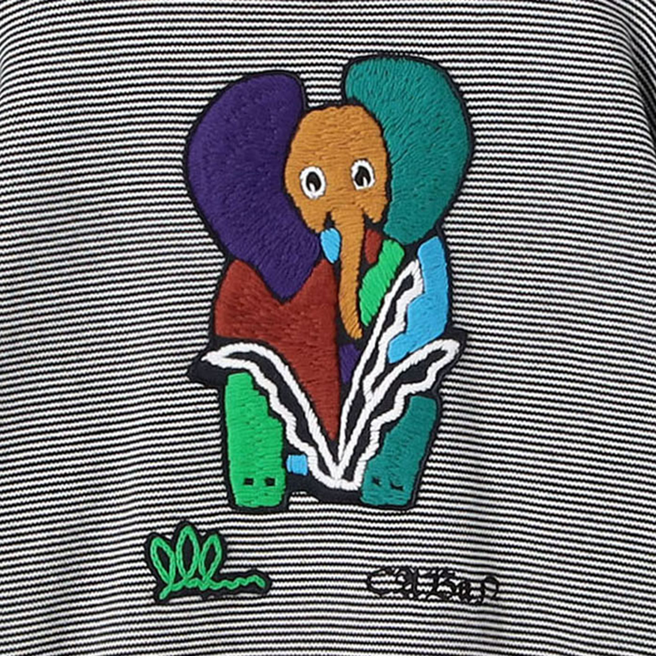 CABaN コットンカシミヤ Elephantエンブロイダリークルーネックプル