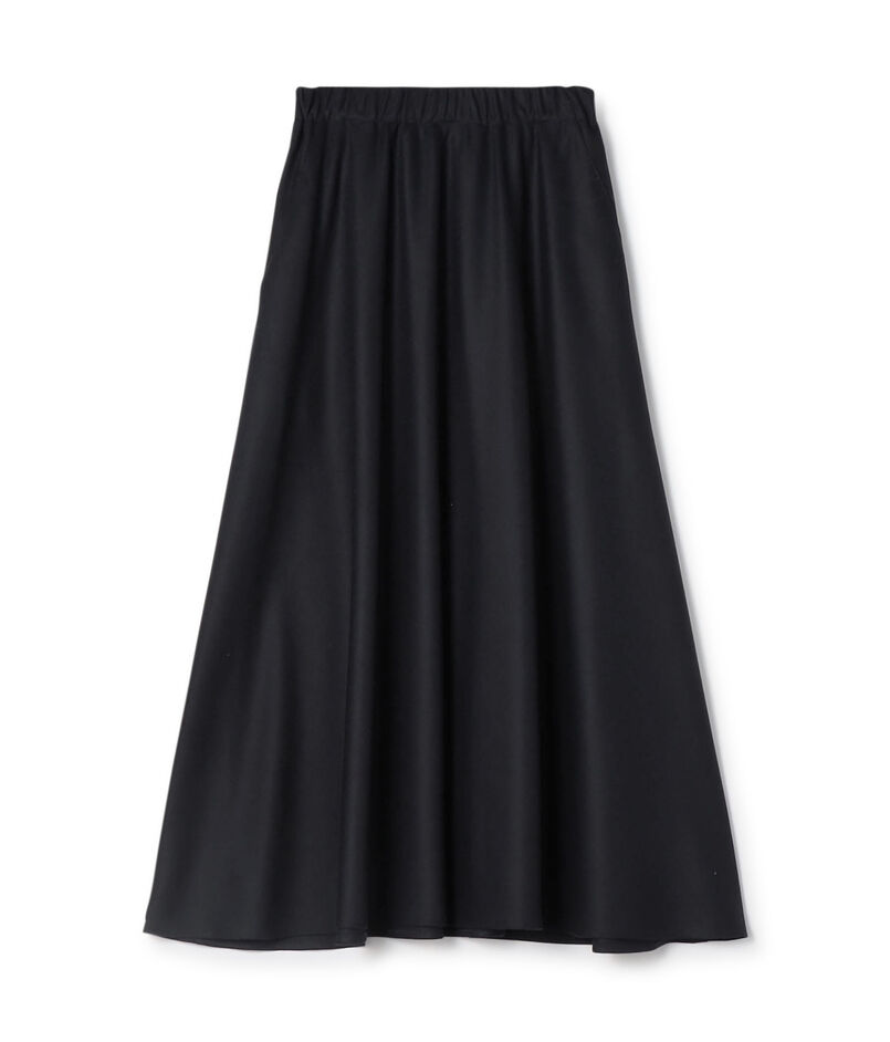 フラノストレッチ ギャザーマキシスカート