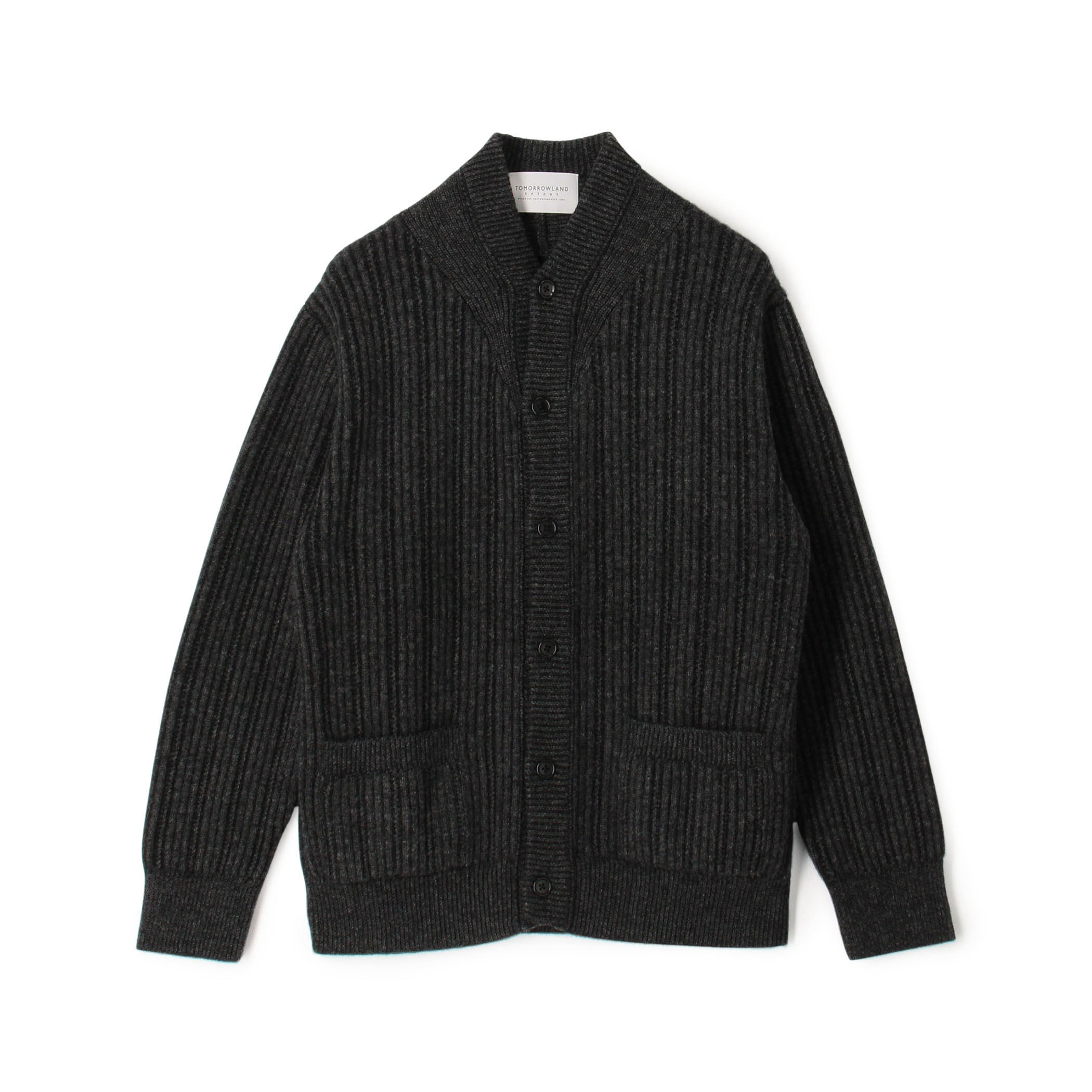 ウールカシミヤシルク リブVネックカーディガン｜トゥモローランド