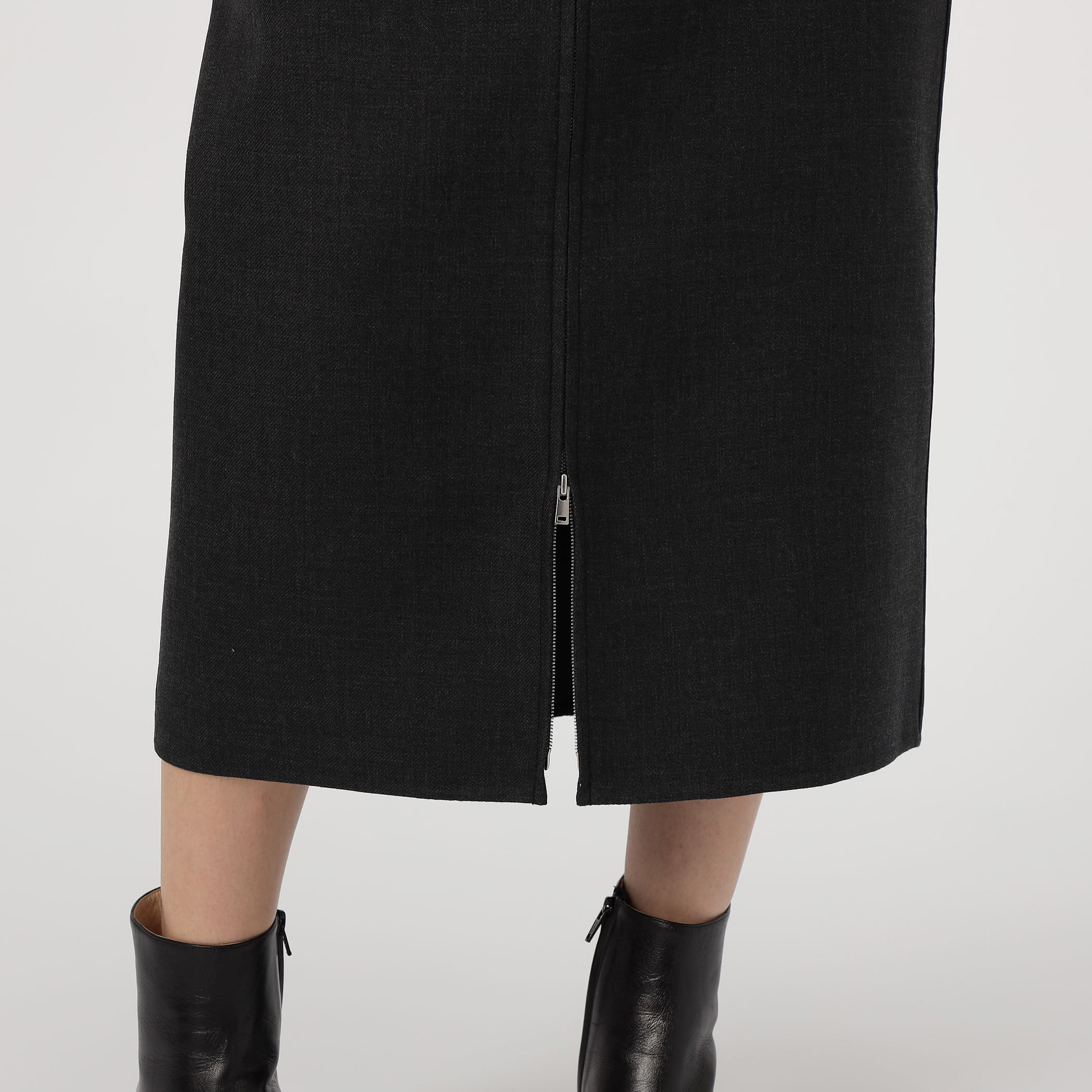 ダブルフェイスツイル ダブルジップ タイトスカート｜トゥモローランド
