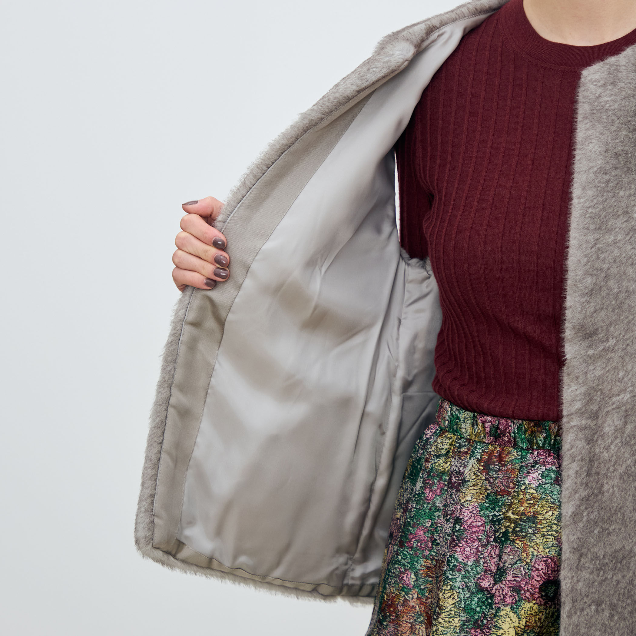 TOMORROWLAND フェイクミンク ベルテッドジレ フェイクミンク ベルテッドジレ | maison TOMORROWLAND/メゾン