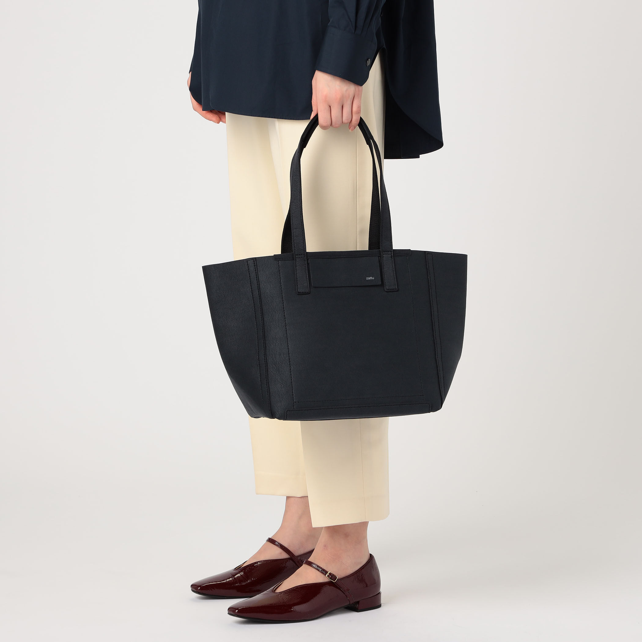 ベージュ スエード トートバッグ ジュートスクエアトート（S） ナチュラルベージュ｜ノベルティ