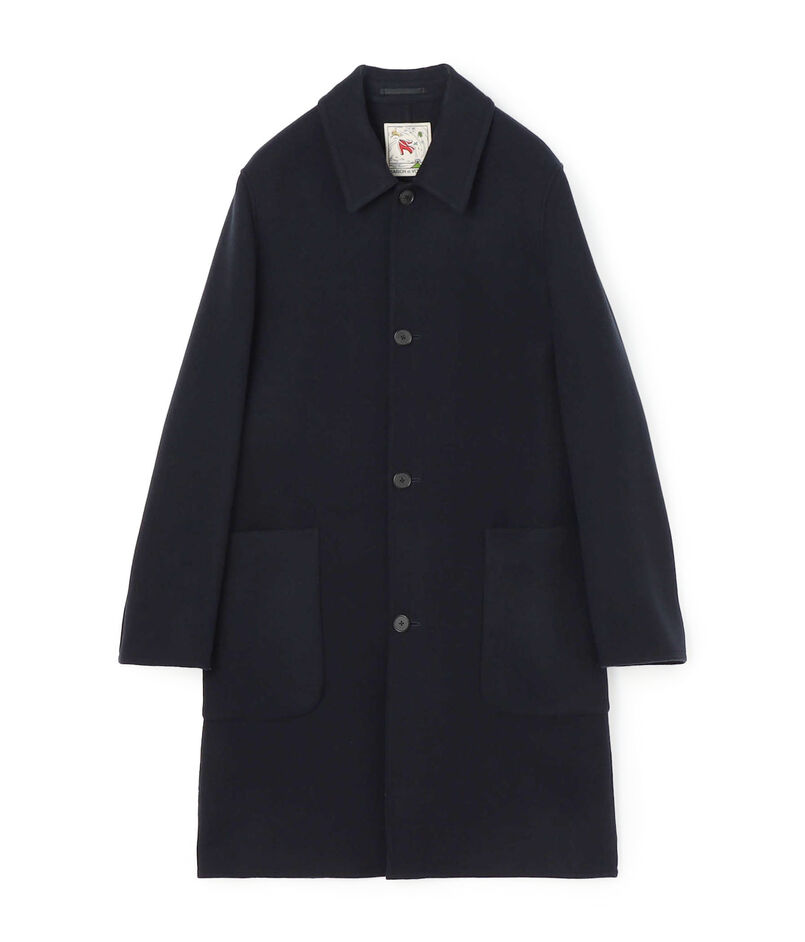 ストレッチウールメルトン ステンカラーコート