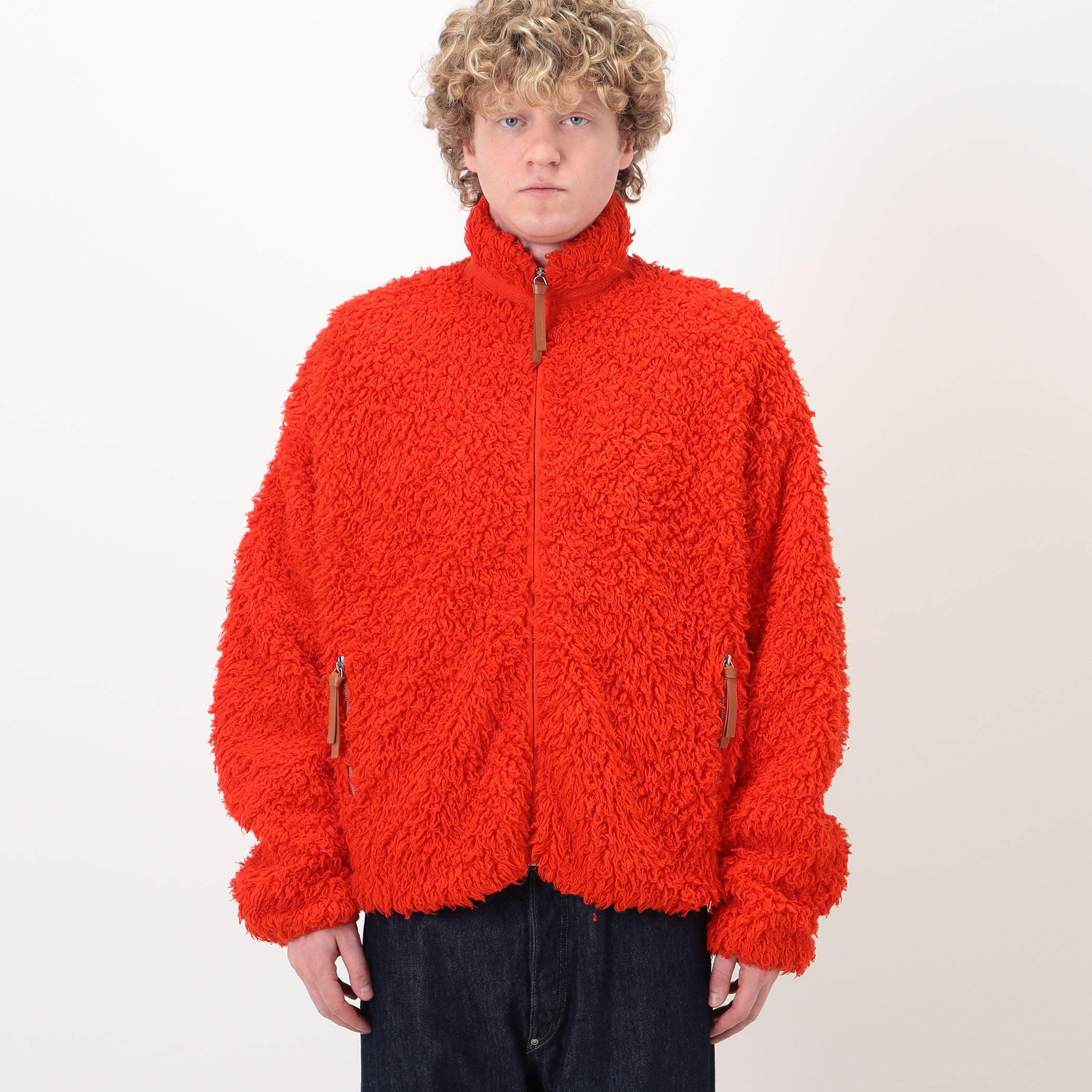 JIL SANDER+ NATURAL COTTON FLEECE ジップアップブルゾン