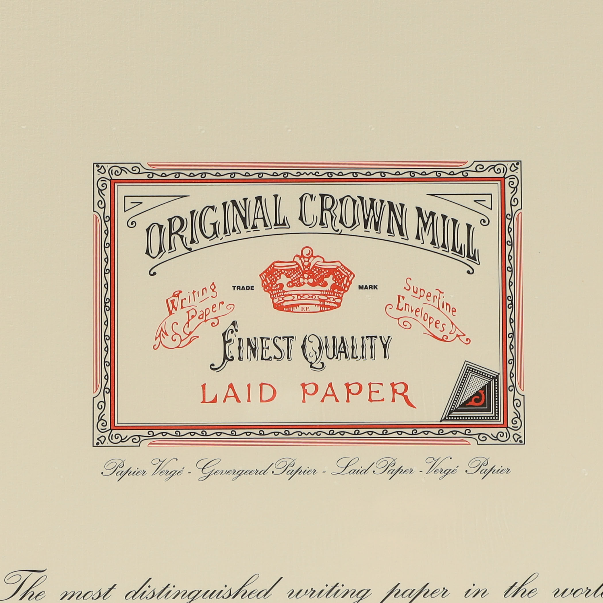 ORIGINAL CROWN MILL LAID PAPER A4ライティングペーパー