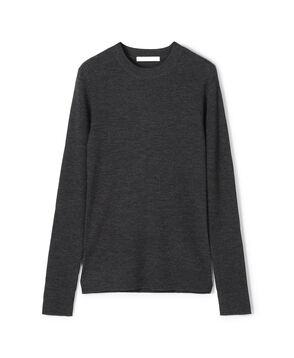 プルミエールウールリブ クルーネックプルオーバー