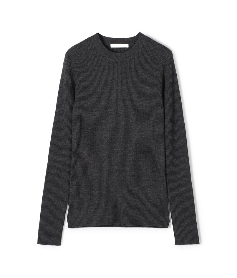 プルミエールウールリブ クルーネックプルオーバー