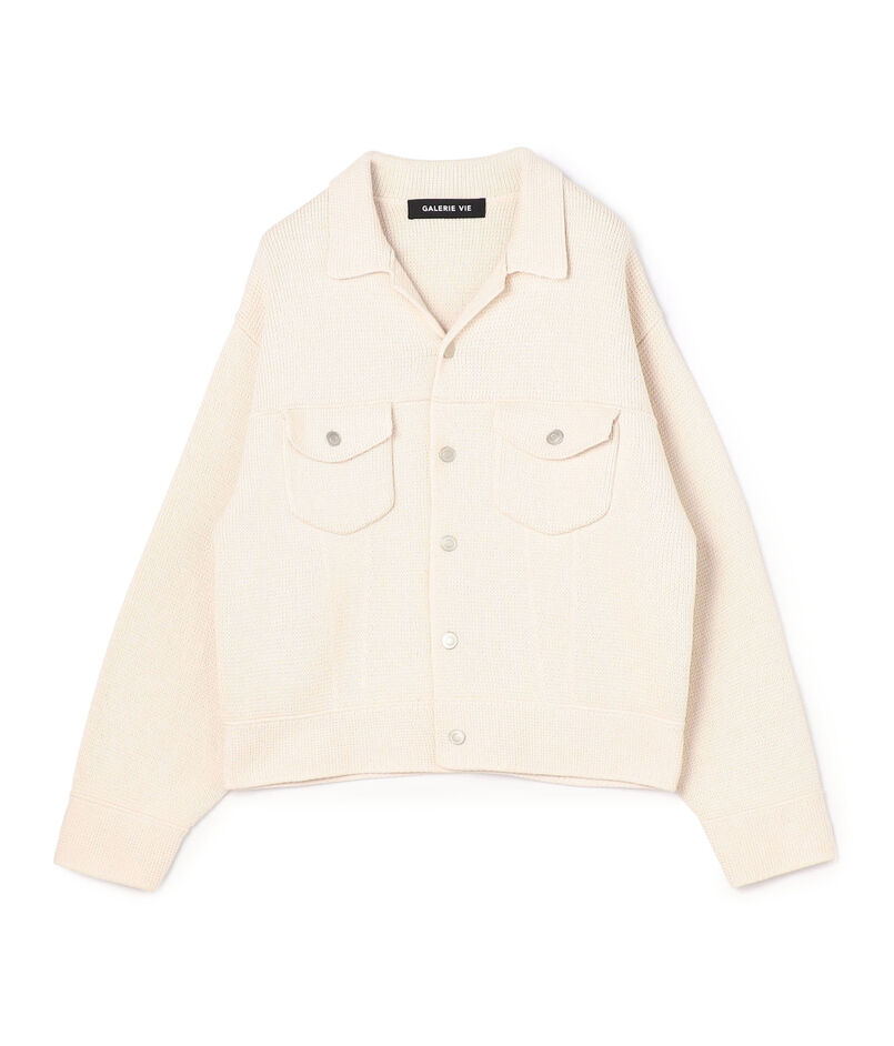 ■コットンポリエステルミラノリブ ブルゾン