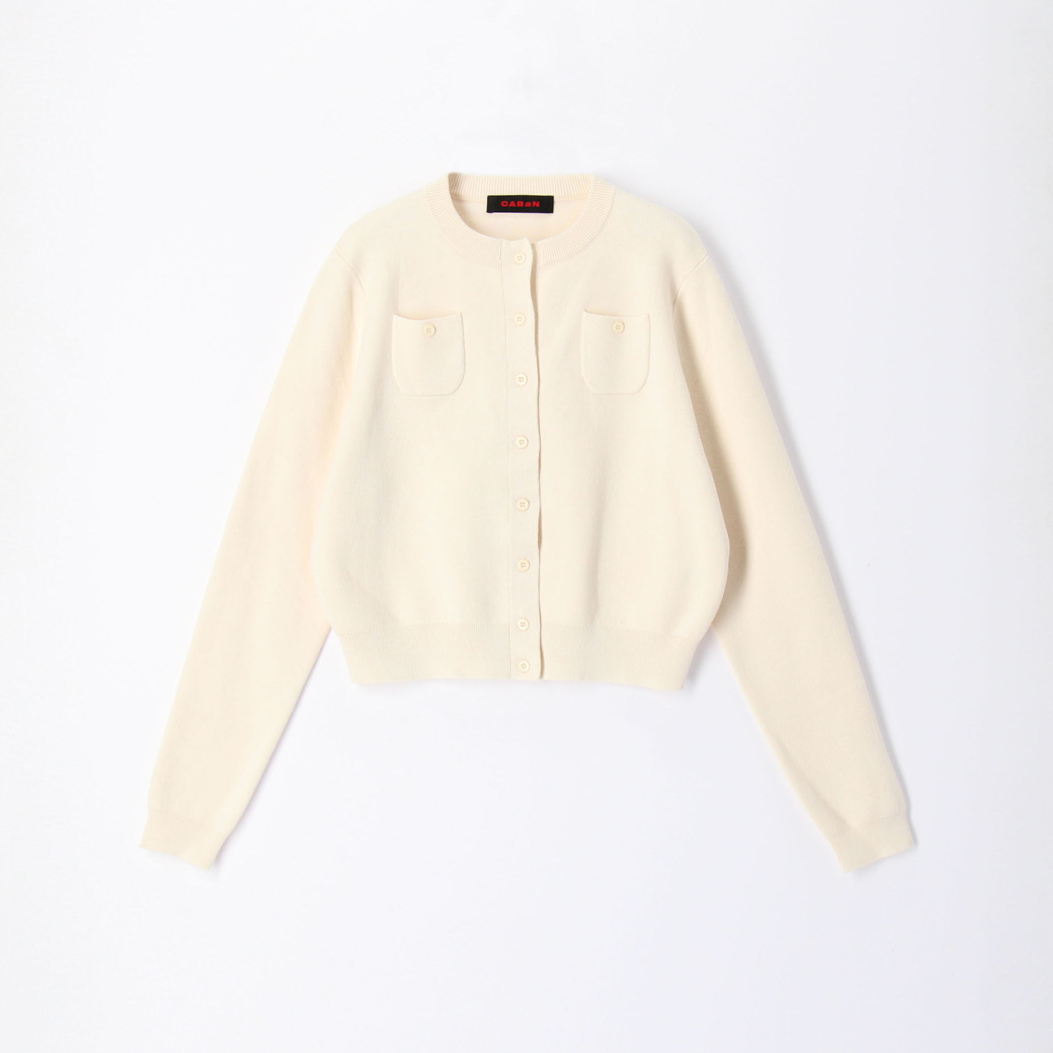 CABaN コットンカシミヤ クルーネックカーディガン