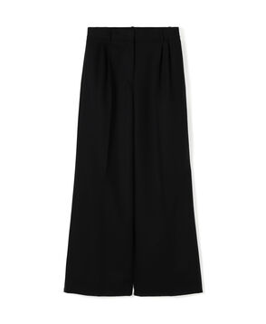 ウールバスケットウェーブ タックワイドパンツ