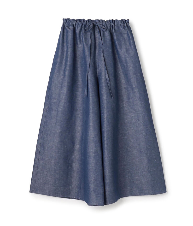 コットンリネンシャンブレー ジュップパンツ