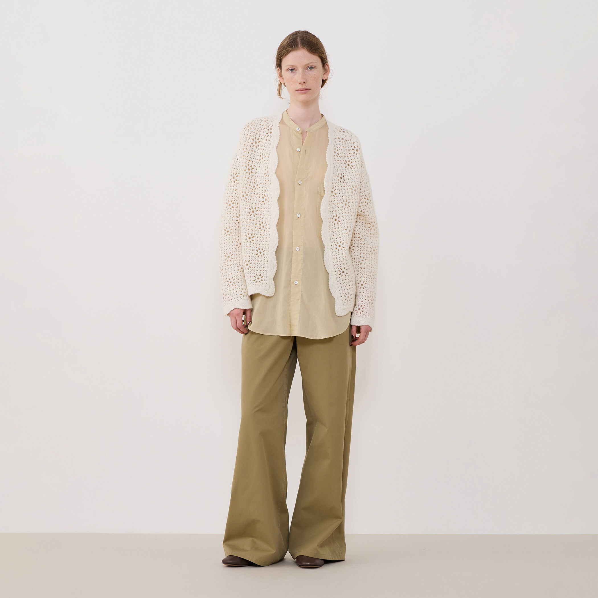 カシミヤレース フロントオープンカーディガン｜トゥモローランド 公式通販