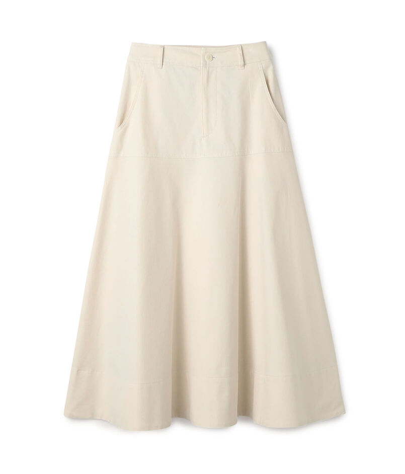 ノンマーセライズドコットン フレアスカート