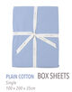 プレーンコットン ボックスシーツ（シングル）