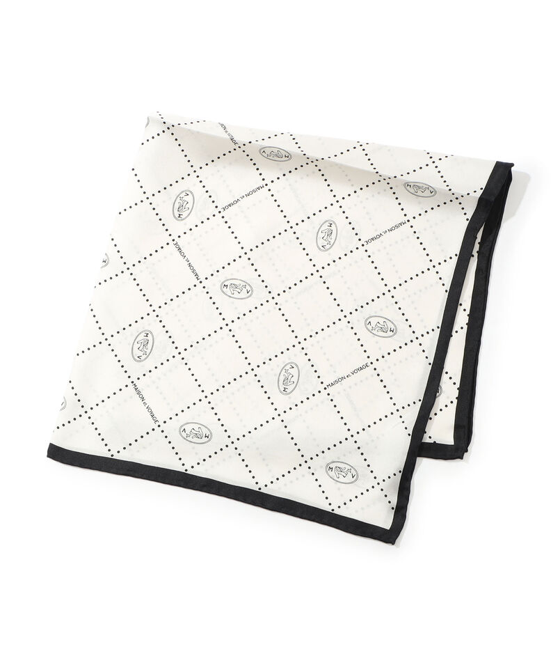 MAISON et VOYAGE シルクツイル ダイヤモンド柄 スカーフ