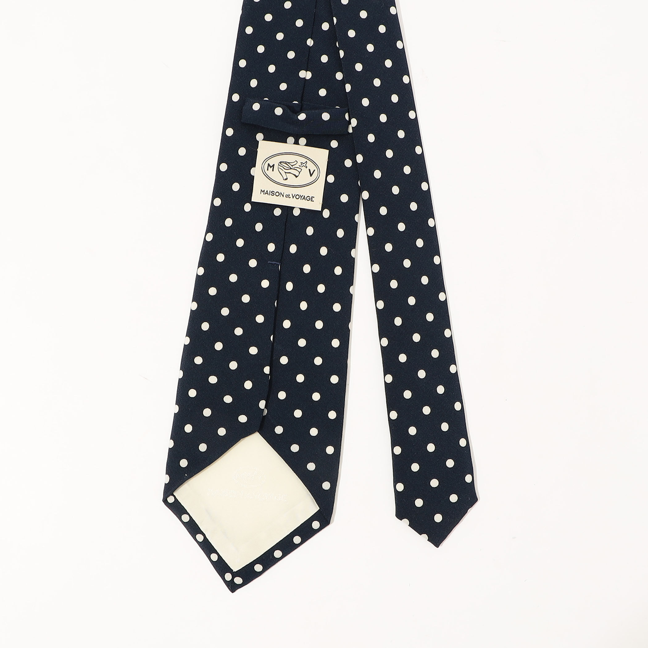 【良好品】 MAISON et VOYAGE シルクプリント 4mmドット レギュラータイ パンツ