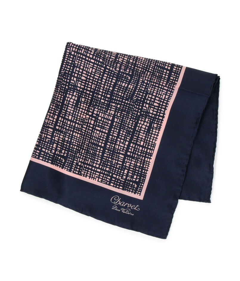 Charvet シルクプリント ポケットチーフ