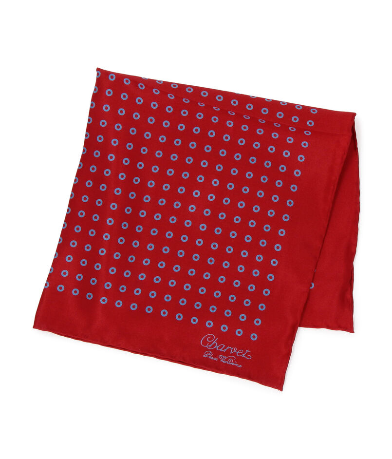 Charvet シルクプリント ポケットチーフ
