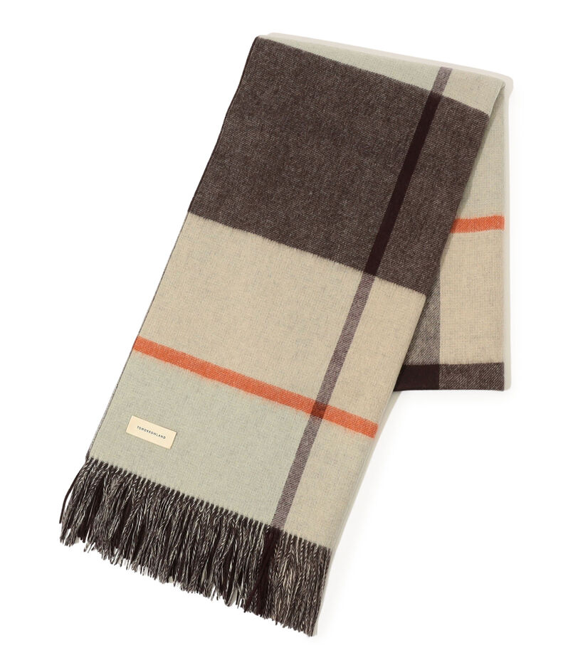 TOMORROWLAND カシミヤ ダブルフェイス チェックストール