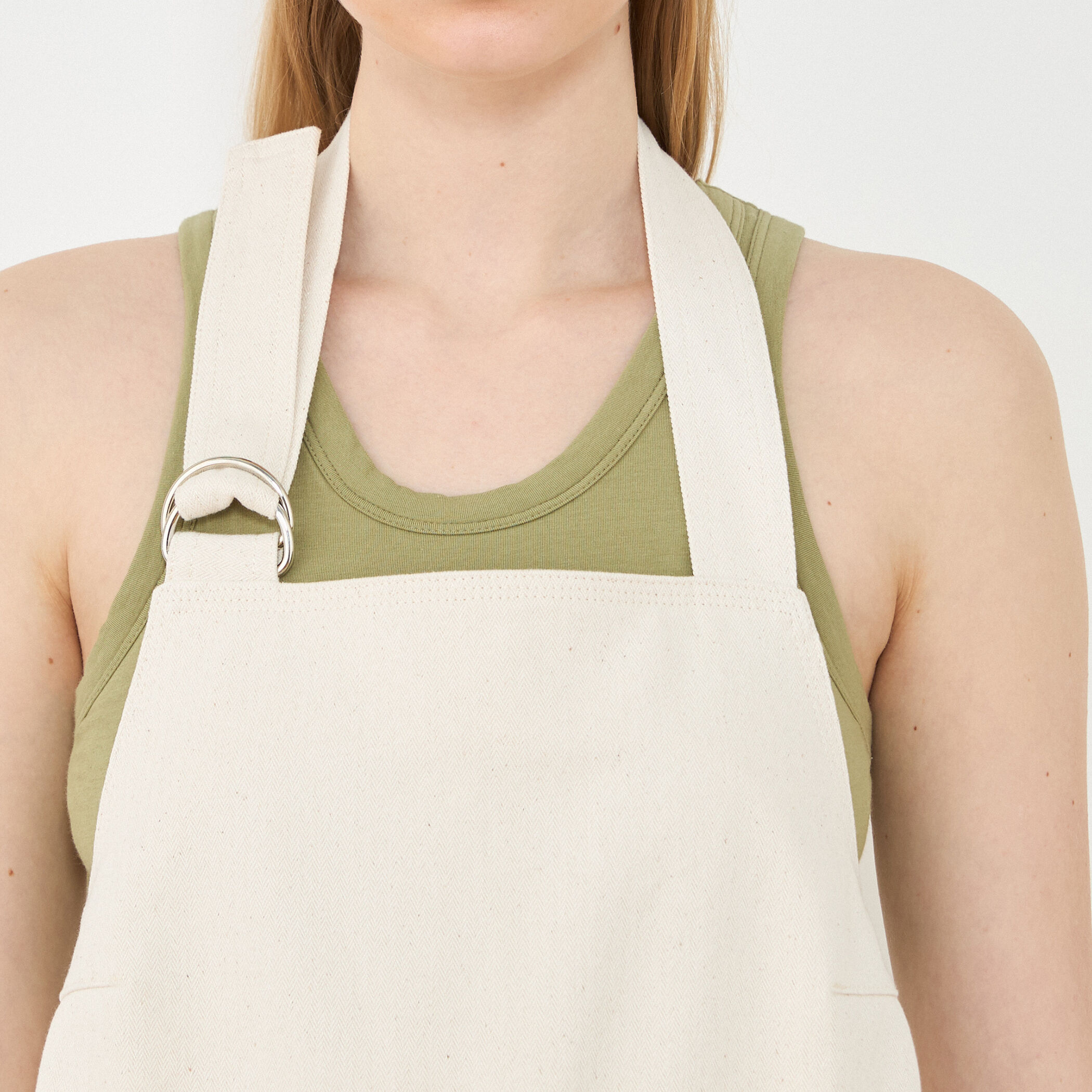 □ヘリンボーンクロス エプロンワンピース｜トゥモローランド 公式通販