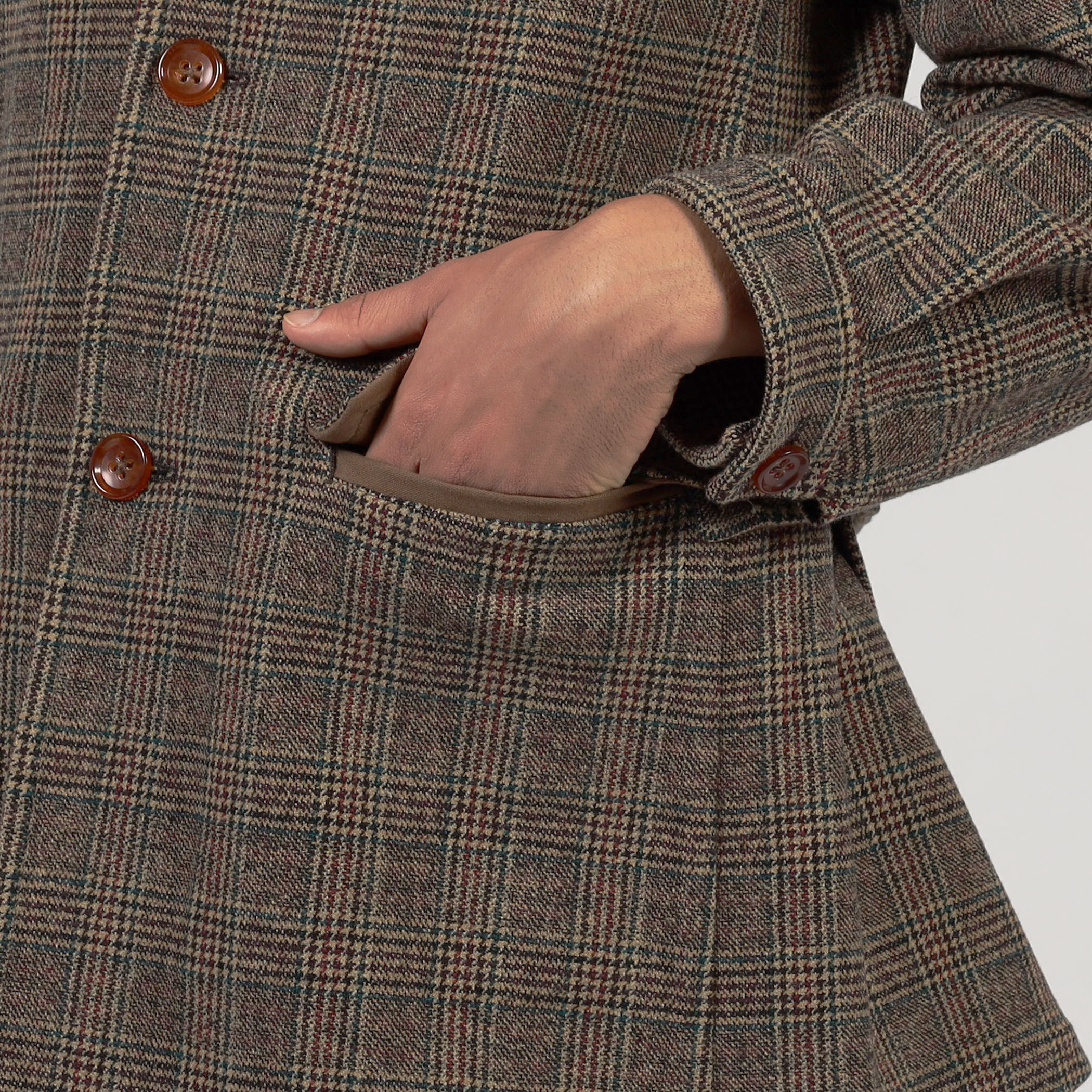 ウールナイロンポリウレタン 2WAYストレッチ ハーフコート