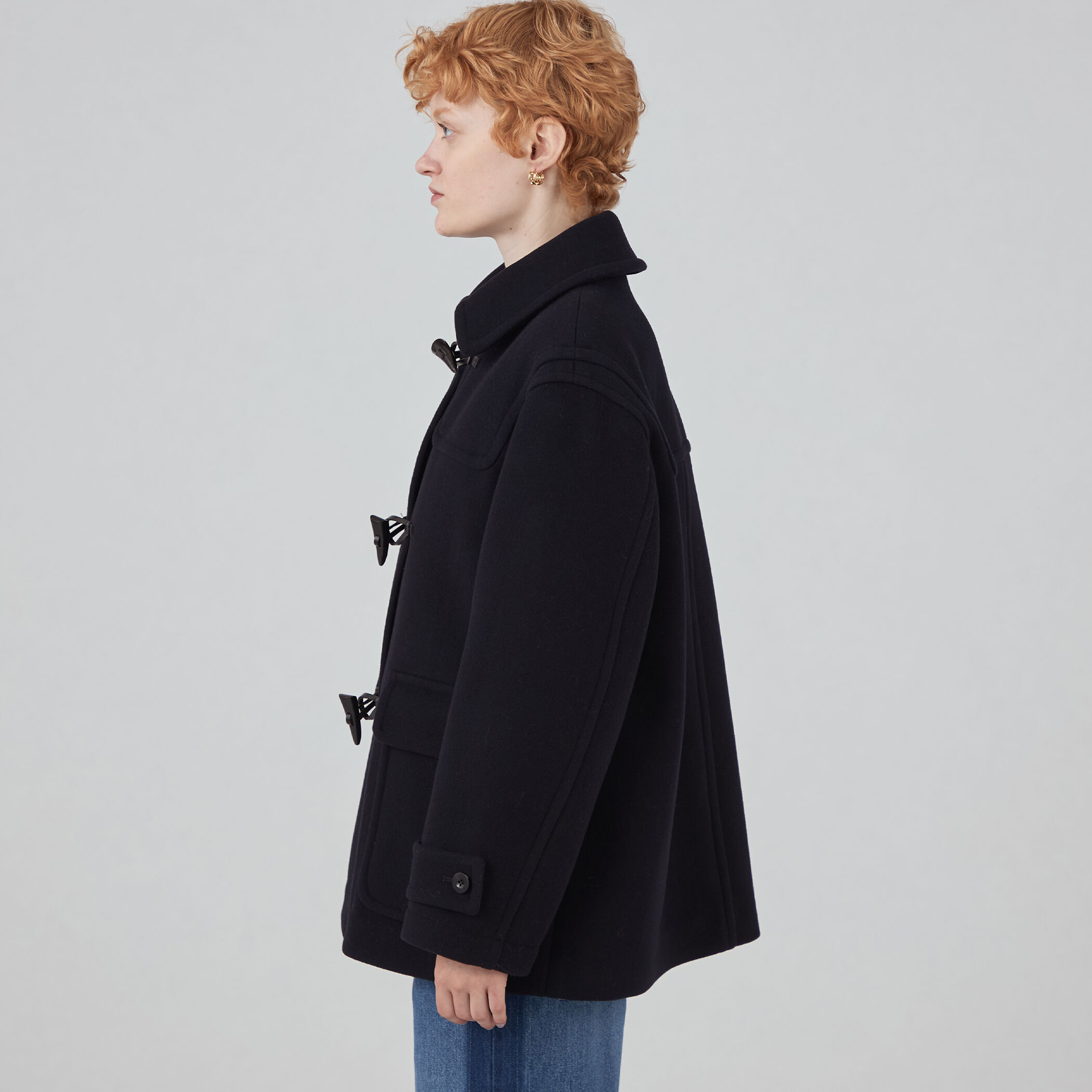 ウールナイロンメルトン ダッフルショートコート｜トゥモローランド