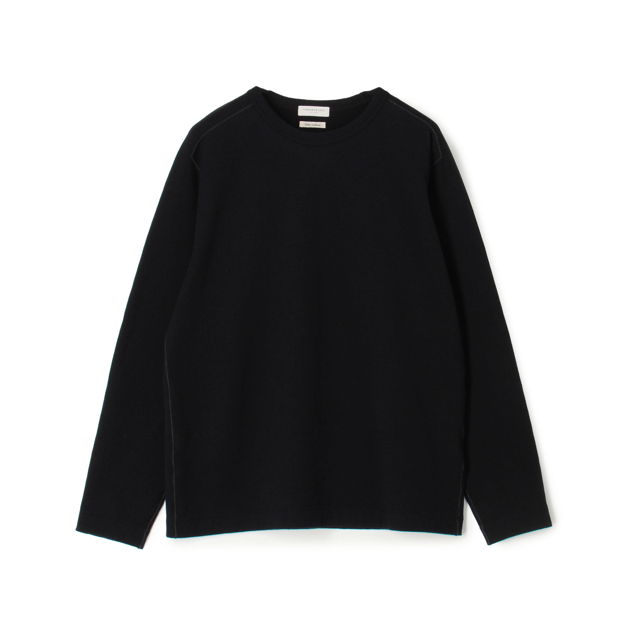 トゥモローランド 長袖　シャツ　ブラック セール】ウールジャージー クルーネックカットソー（Tシャツ