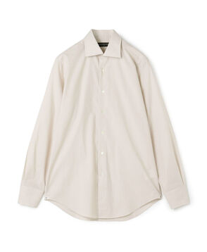 ■コットン ワイドスプレッドカラー ストライプドレスシャツ