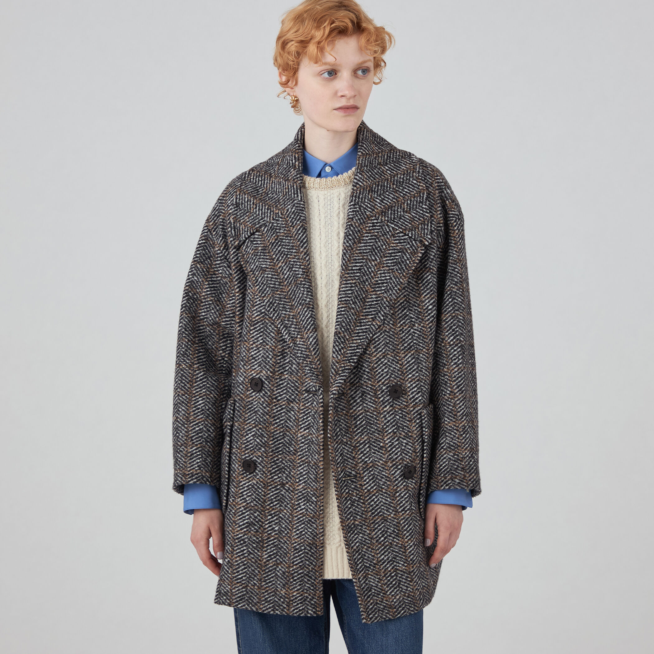 トゥモローランドMACPHEE ネイビー ダブルブレストコート item99ddfc1a3cf811efb3fb0242ac