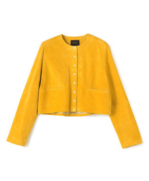 【WEB先行予約】ゴートスエード クルーネックジャケット