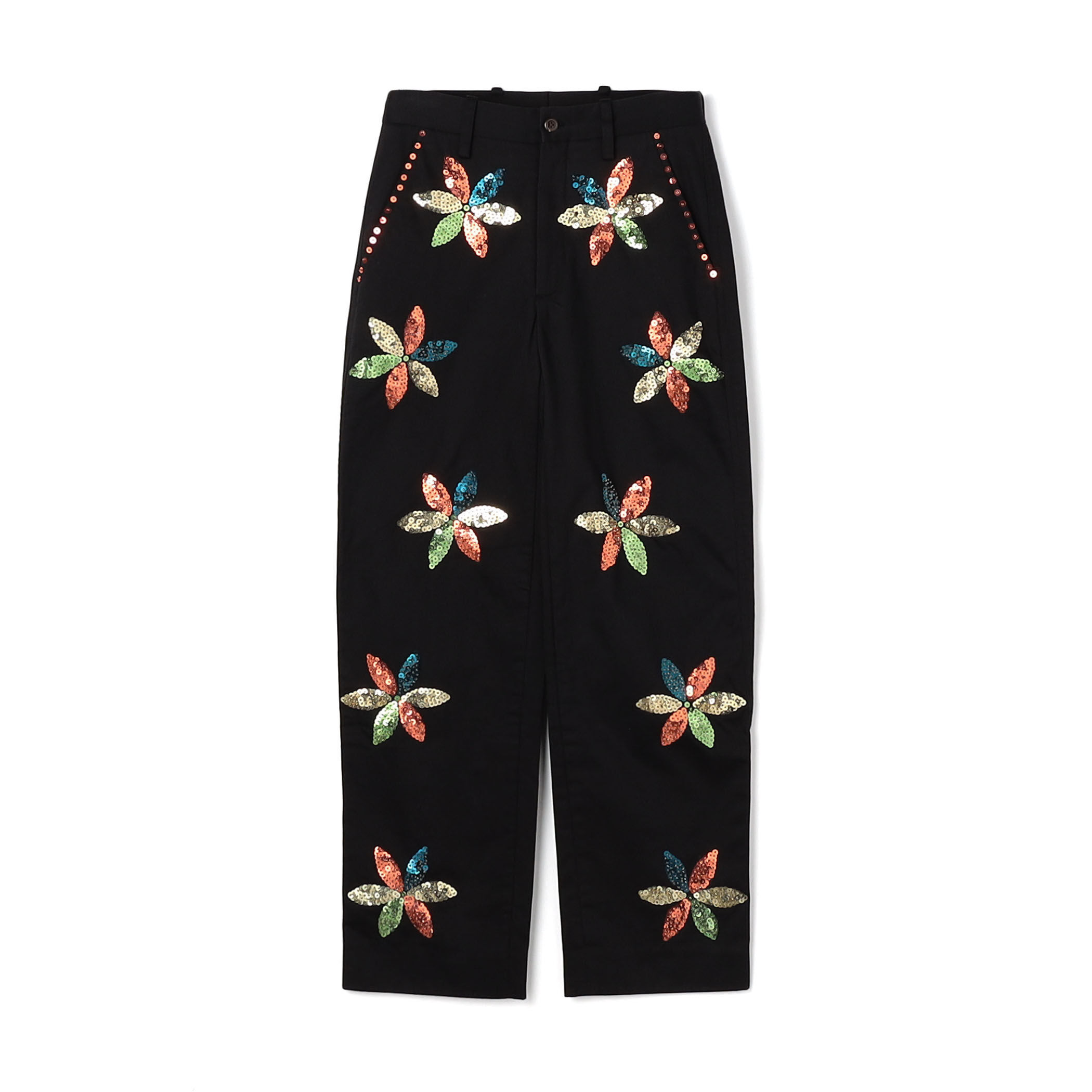 BODE SEQUINED PINWHEEL スパンコールエンブロイダリー トラウザー