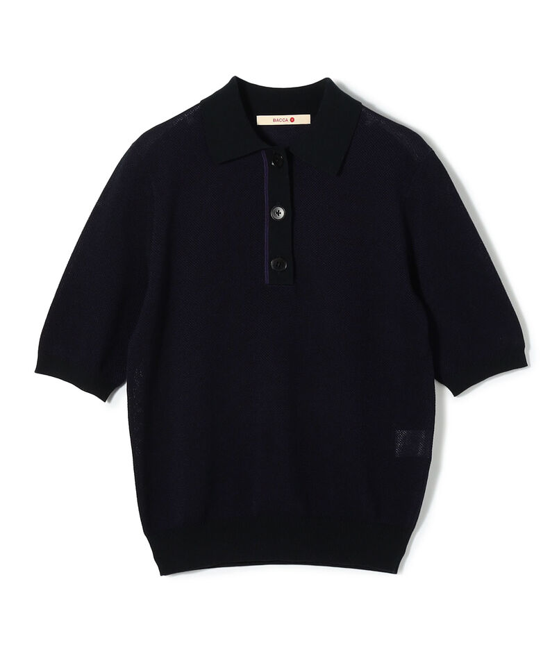 ダブルカラーピケ ミニポロカラーハーフスリーブ