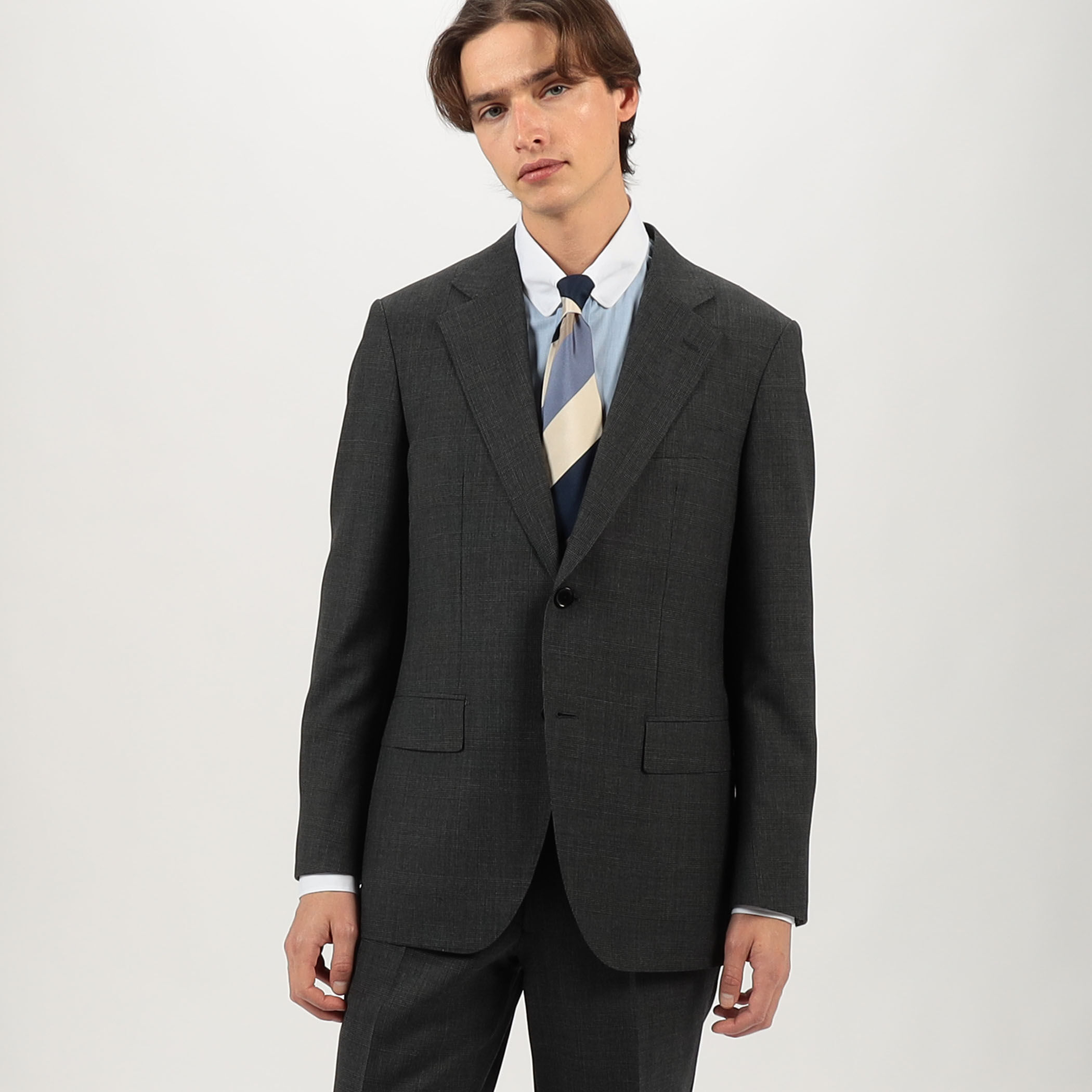 ウール シングルブレステッド 2Bスーツ BRITISH TEX DORMEUIL