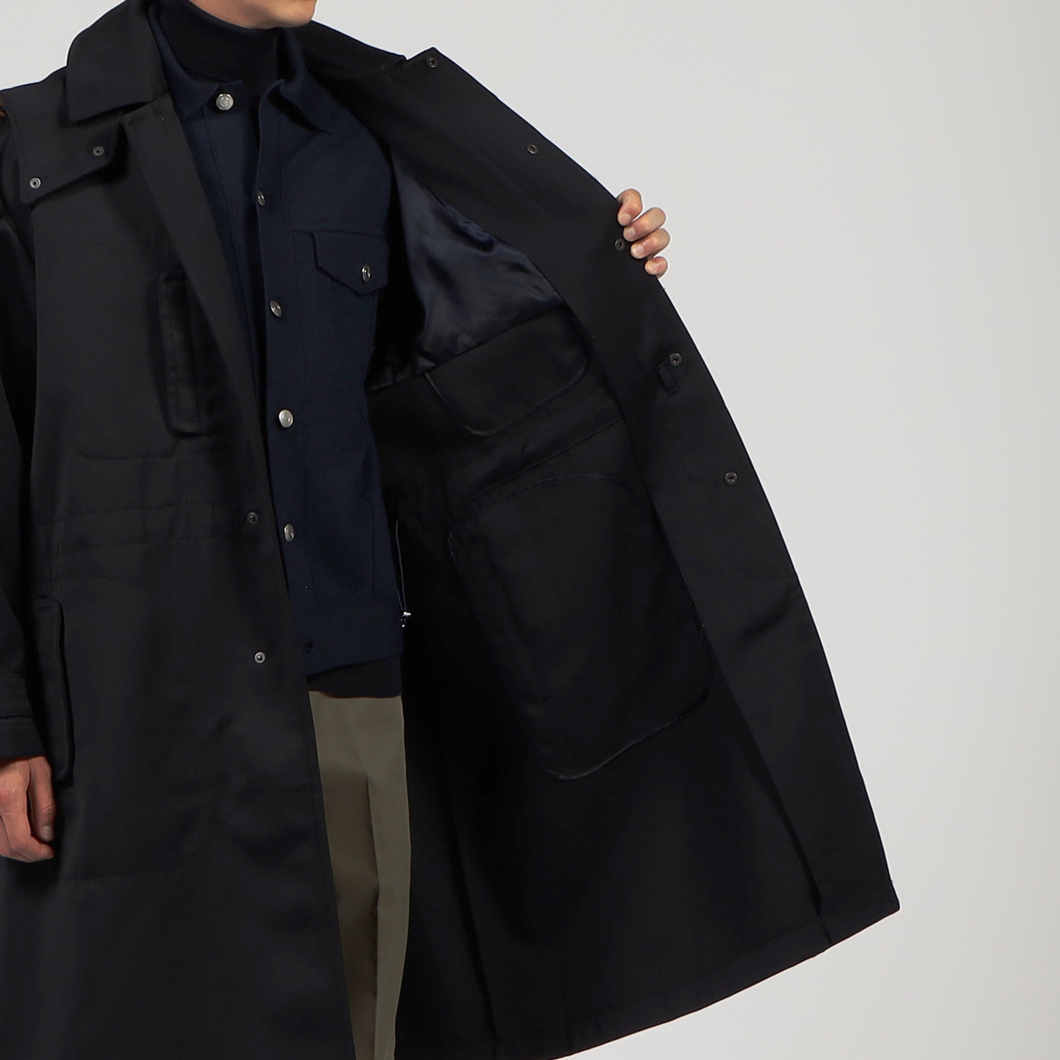 □ウールコットン ステンカラーコート｜トゥモローランド 公式通販