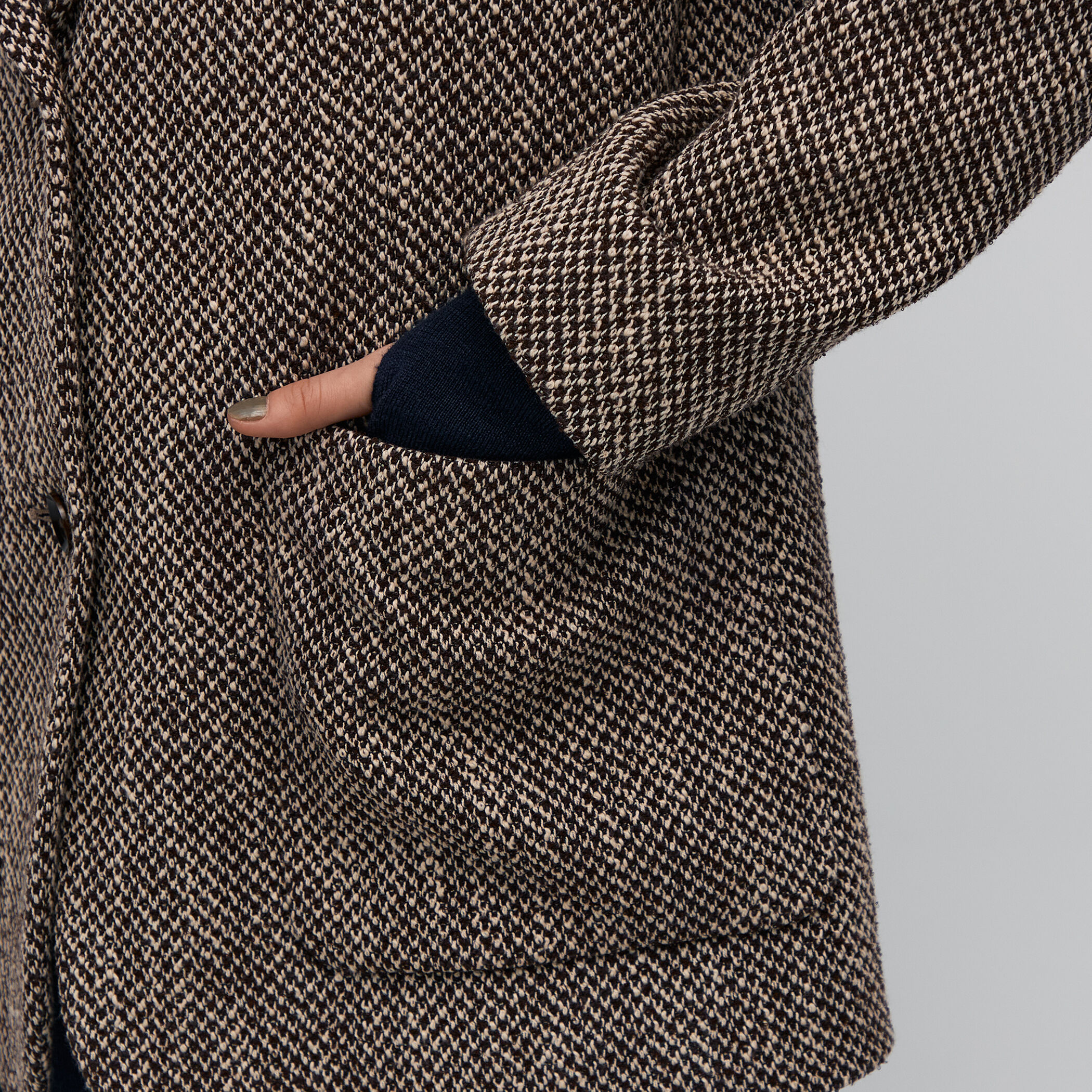 bacca ネップツイード コートジャケット カーキ　トゥモローランド 定価50600円 bacca ネップツイード コート カーキ トゥモローランド