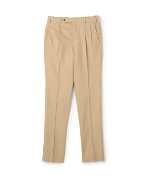 コットンギャバジン 2プリーツスラックス