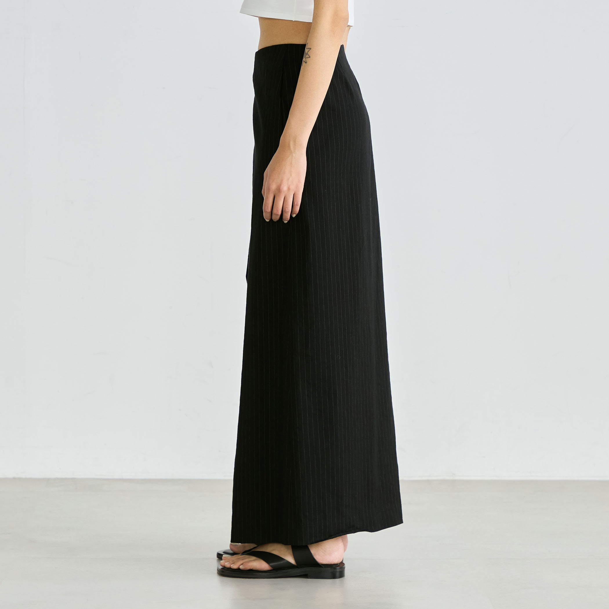 □リネンストレッチ ラップスカート｜トゥモローランド 公式通販