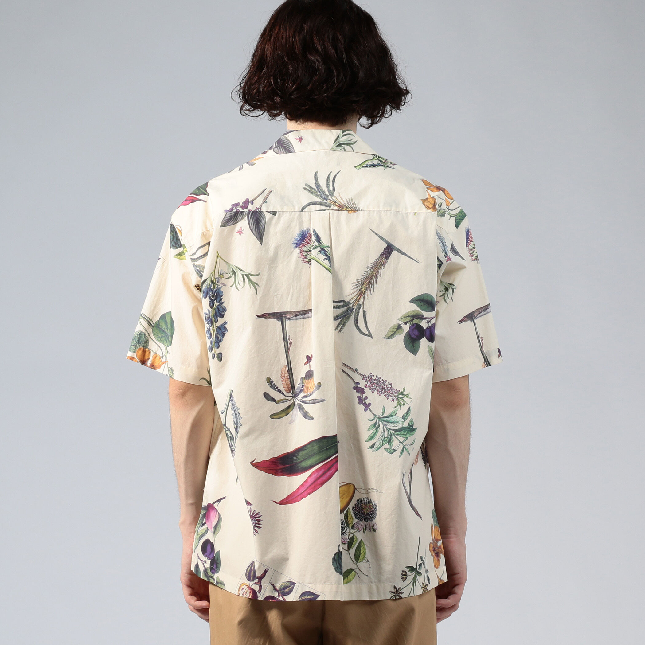 □CABaN NEW BOTANICAL コットン オープンカラーシャツ