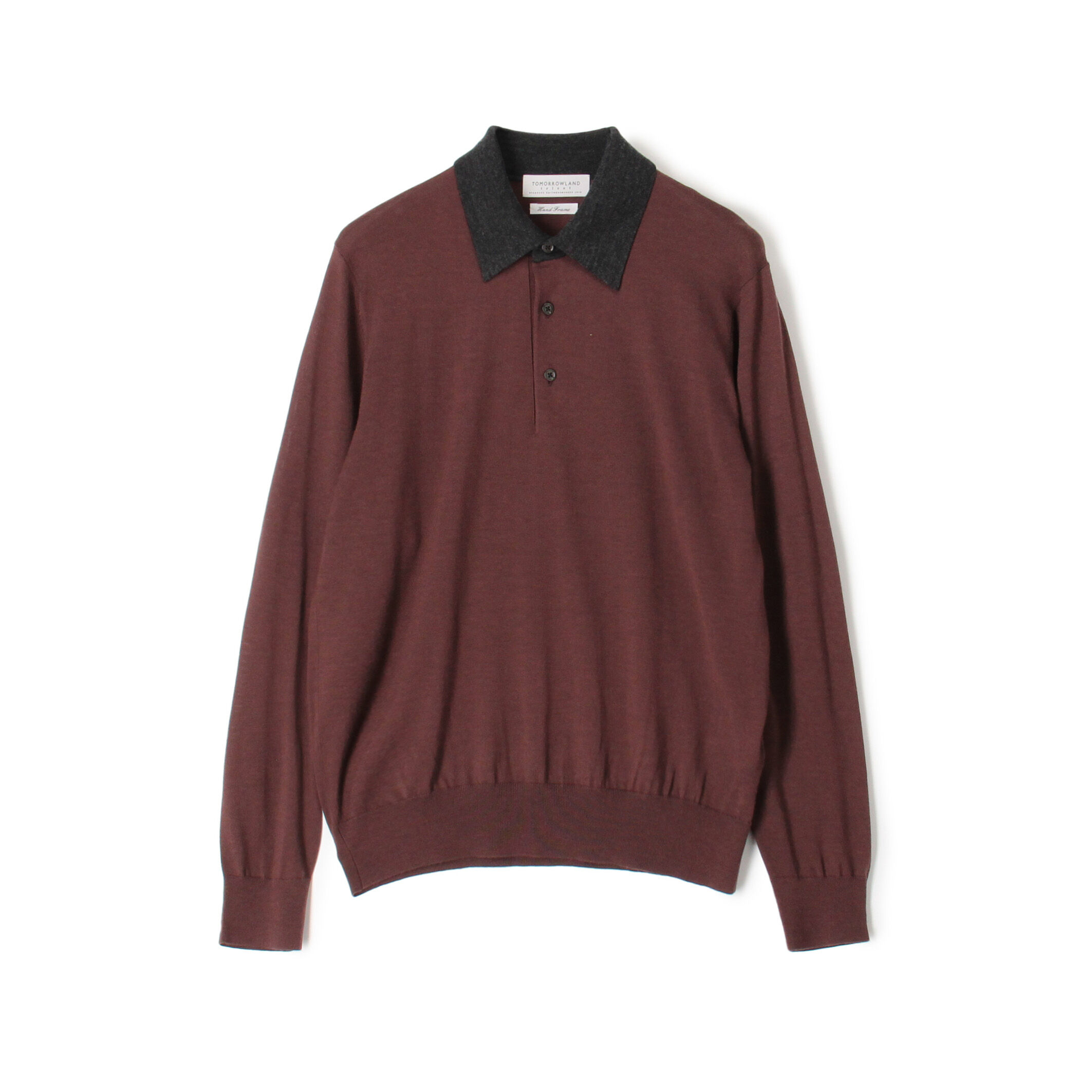 MINUS33 スーパーファインメリノウール ニットポロシャツ M 黒 A&F TOMORROWLAND tricot スーパーファインメリノウール ニット