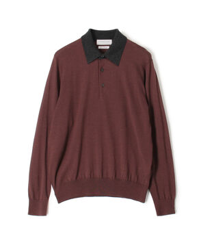 TOMORROWLAND tricot スーパーファインメリノウール ニットポロシャツ S-WOOL