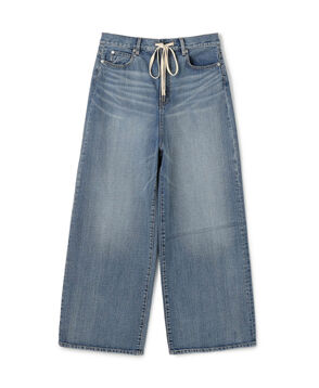 インディゴデニム ドローコードパンツ