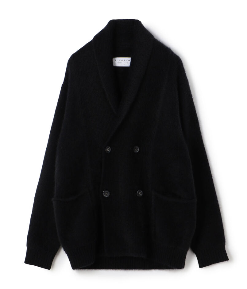 フォックスカシミヤ ショールカラーカーディガン