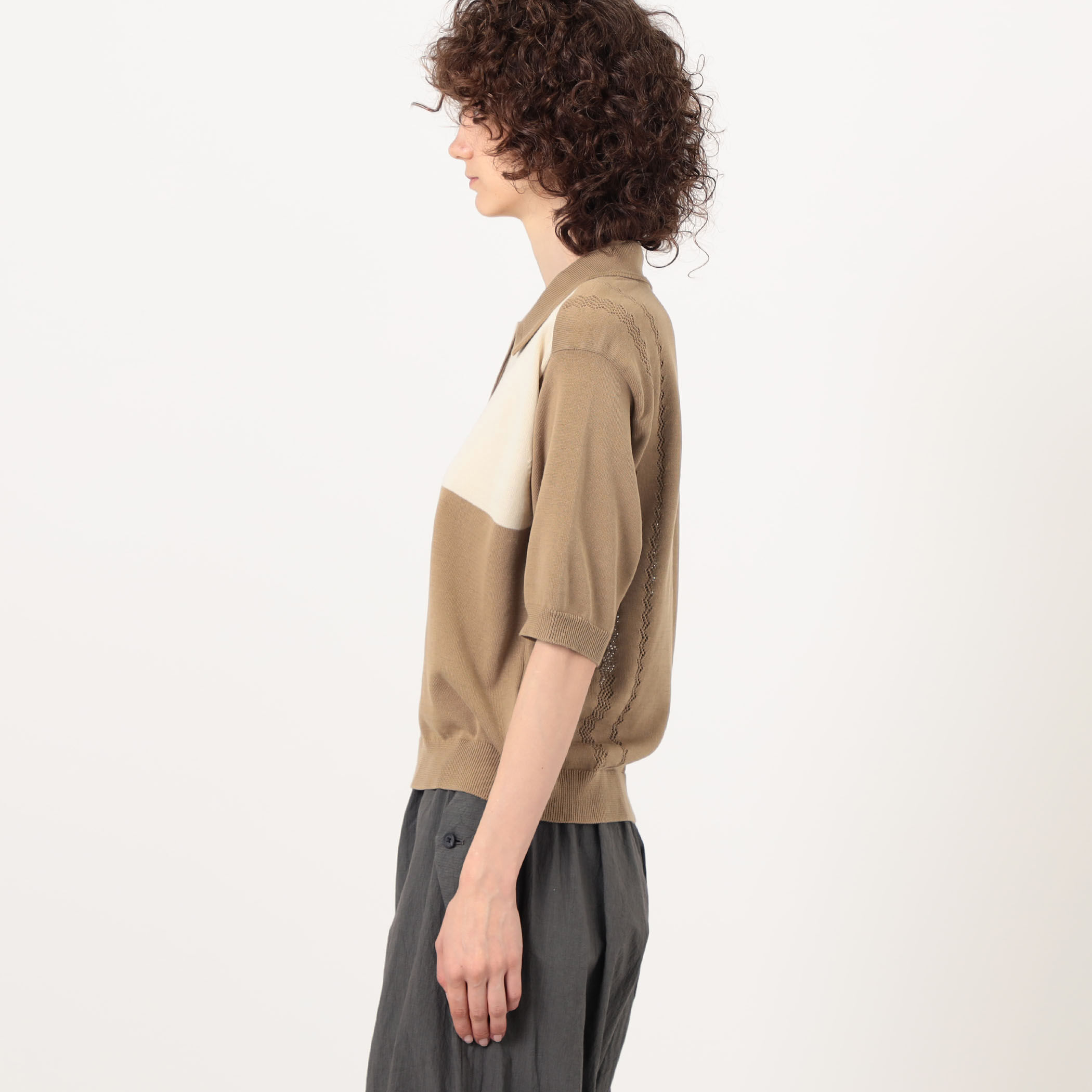 MONICA CORDERA モニカコルデラ オーガニックコットン　ニット MONICA CORDERA ‐ CREW NECK KNIT CAPE