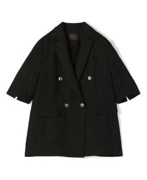 【一部WEB先行予約】レーヨンリネンオックス ハーフスリーブジャケット